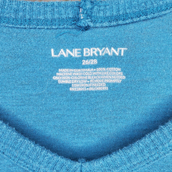 Lane Bryant Teal Short Sleeve Cold Shoulder 26/28 - Picture 3 of 6